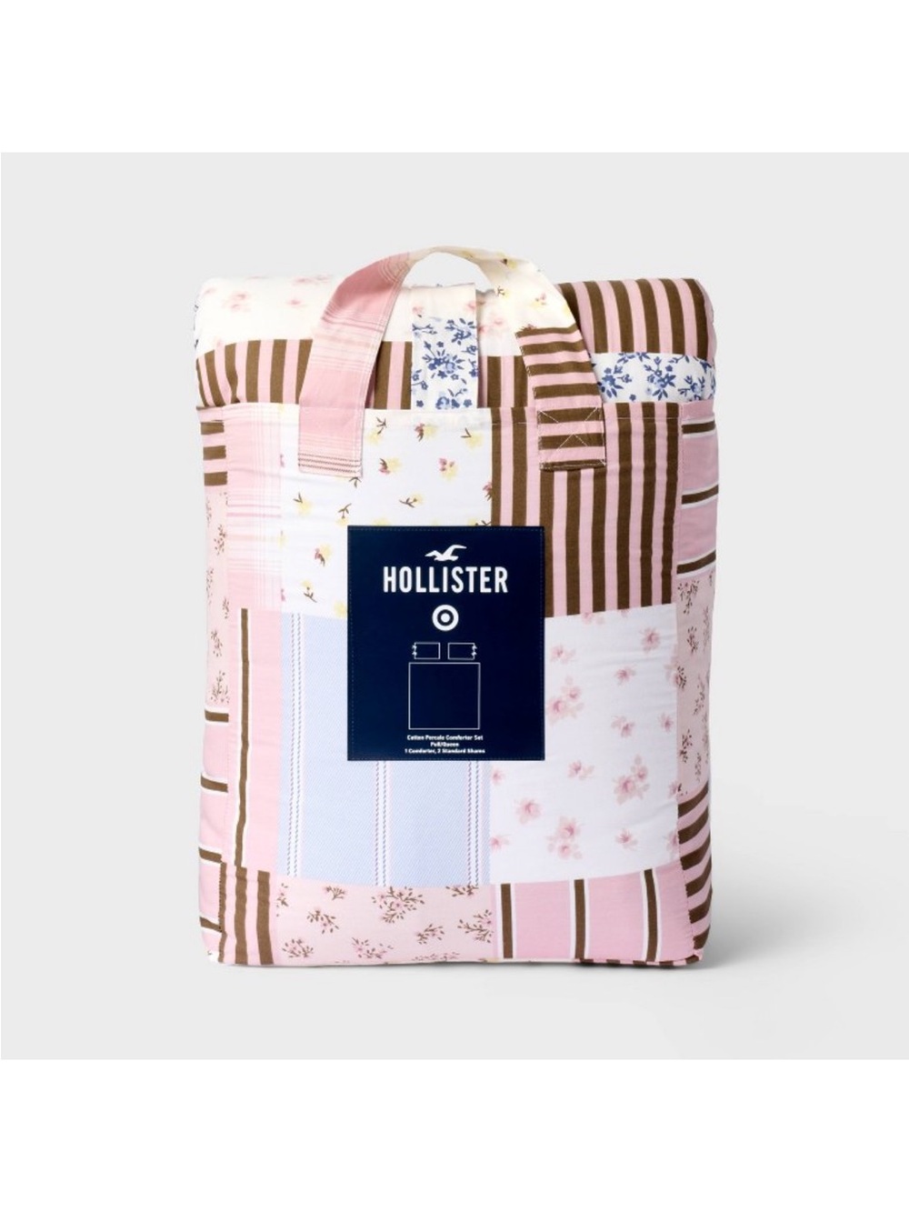 Hollister Pink Patchwork Full/Queen Comforter Set